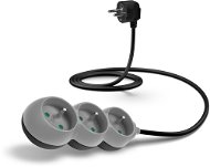 CONNECT IT Power extension cord 230V, 3 sockets, 1.5m, grey - Extension Cable