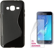 Samsung Galaxy J3 / J3 Duos 2016 (SM-J320F) Black Case + Screen Protectors - Phone Cover