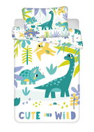 Jerry Fabrics Povlečení do postýlky Dino Cute and Wild baby 100 × 135, 40 × 60 cm - Dětské povlečení