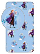 Jerry Fabrics Frozen 2 Blue leaves 90 × 200 × 25 cm - Bedsheet