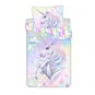 Dětské povlečení Jerry Fabrics Fototisk Unicorn pastel rainbow 140 × 200, 70 × 90 cm - Dětské povlečení
