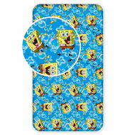 Jerry Fabrics Sheet Sponge Bob Blue, 90 × 200 × 25 cm - Bedsheet