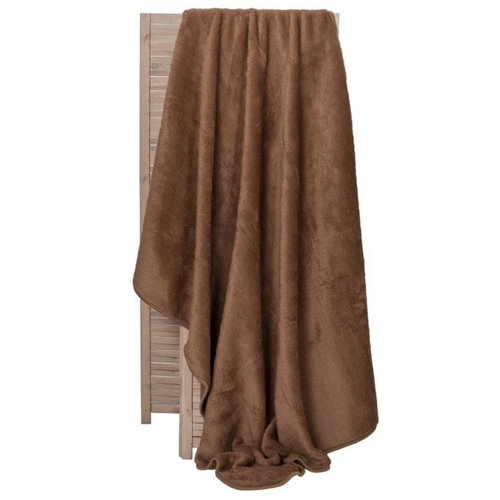 French blanket made of Merino wool double layer (double-sided) brown (camel) - 200 x 220 cm - Blanket - Main image