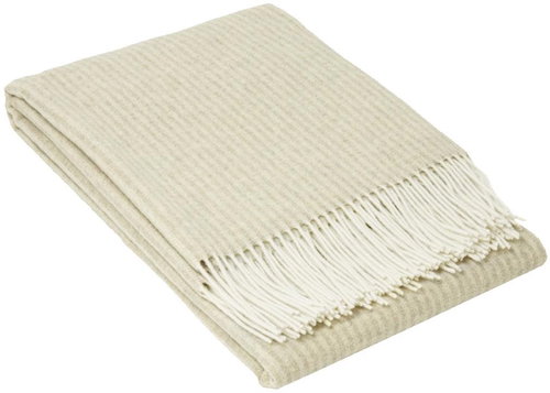 Andora knitted blanket made of Merino wool and cashmere natural - 140 x 200 cm - Blanket - Main image