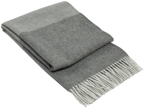 Merino grey knitted blanket Zealandia - 140 x 200 cm - Blanket - Main image