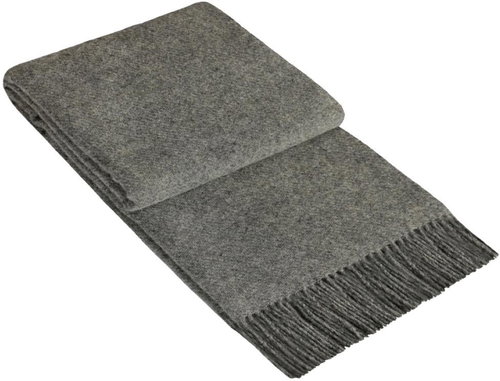 Merino wool knitted blanket Zealandia dark grey - 140 x 200 cm - Blanket - Main image