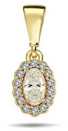 DIANTE Gold pendant with white stone 59642654 (Au 585/1000, 0,56 g) - Charm