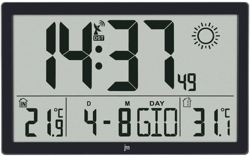 jm Weather Station and Digital Clock JD9909 Controlled by DCF Signal 37cm - Weather Station - Main image