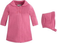 Mayoral girls knitted coat with hat - chewing gum - 70 cm - Baby Clothing Set