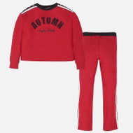 MAYORAL girls set sweatpants + sweatshirt Autumn red - Tracksuit set