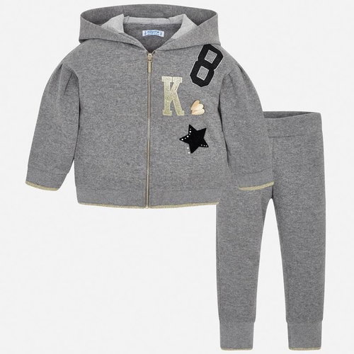 MAYORAL girls tracksuit K8 grey - 122 cm Main image MAYORAL girls tracksuit K8 grey - 122 cm - Tracksuit set - Main image