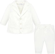 MAYORAL boys set jacket, trousers fleece white - 55 cm - Baby Clothing Set