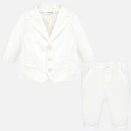 MAYORAL boys set jacket, trousers fleece white - Baby Clothing Set