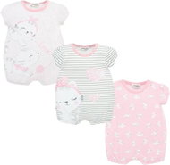 MAYORAL girls set 3pcs - short sleeve overalls Kitty - pink - 55 cm - Baby Romper