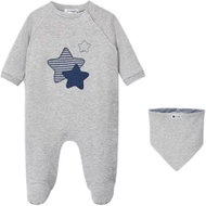 MAYORAL boy's set stars and bib grey - 60 cm - Baby Clothing Set