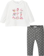MAYORAL girls set white owl t-shirt and grey leggings with polka dots - 98 cm - Baby Clothing Set