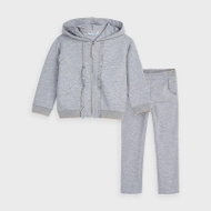 MAYORAL 2 piece tracksuit hoodie, tracksuit bottoms - grey/gold details - Tracksuit set