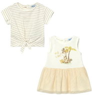 MAYORAL girls set 2pcs dress with tulle skirt and t-shirt KR, giraffe cream - 98 cm - Baby Clothing Set