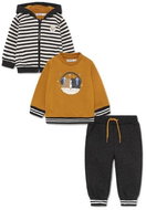 MAYORAL boys set 3pcs sweatshirt, sweatpants black, ochre - 80 cm - Baby Clothing Set