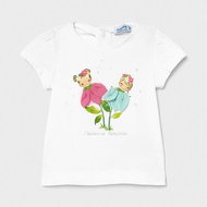 MAYORAL girls t-shirt KR white fairies - Baby T-shirt