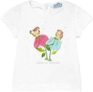 MAYORAL girls t-shirt KR white fairies - 92 cm - Baby T-shirt
