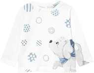 MAYORAL girls T-shirt DR dog, white/blue - 92 cm - Baby T-shirt