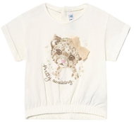 MAYORAL girls t-shirt KR tiger with bow, beige - 86 cm - Baby T-shirt