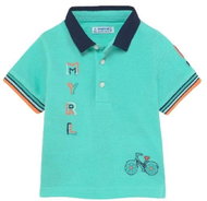 MAYORAL boys polo shirt KR with collar, blue/turquoise - 92 cm - Baby Shirt
