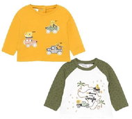 MAYORAL boys set 2pcs t-shirts DR Africa, yellow/white/green - 80 cm - Baby T-shirt