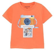MAYORAL boys t-shirt KR with camera, orange - Baby T-shirt