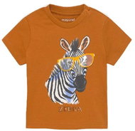 MAYORAL boys t-shirt KR zebra in glasses, brown - Baby T-shirt
