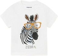 MAYORAL boys t-shirt KR zebra in glasses, white - 92 cm - Baby T-shirt
