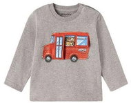 MAYORAL boys t-shirt DR dog bus grey - 86 cm - Baby T-shirt