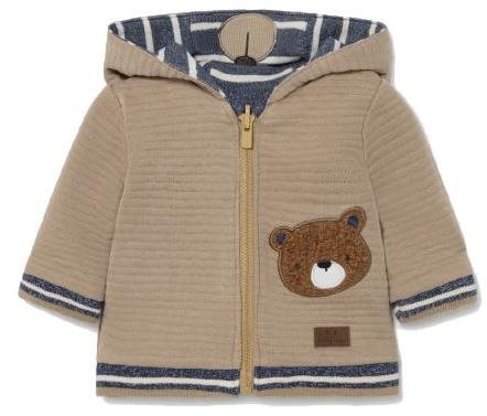 MAYORAL boy's sweatshirt reversible bear brown, blue - 70 cm - Baby Sweatshirt - Main image