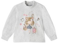 MAYORAL girls t-shirt DR doll grey - 80 cm - Baby T-shirt