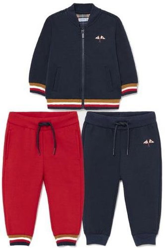 MAYORAL boys tracksuit 3pcs flags blue, red - 92 cm - Baby Tracksuit - Main image