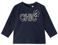 MAYORAL girls t-shirt Chic flower dark blue - 98 cm - Baby T-shirt