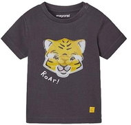 MAYORAL boys t-shirt KR tiger dark grey - 80 cm - Baby T-shirt