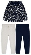 MAYORAL girls tracksuit 3pcs hearts dark blue - 110 cm - Tracksuit set