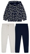 MAYORAL girls tracksuit 3pcs hearts dark blue - 116 cm - Tracksuit set