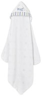 MAYORAL baby towel with hood, embroidered airplane - white/blue - Children's Bath Towel