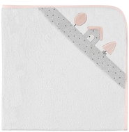 MAYORAL towel with hood white with pink - Children's Bath Towel