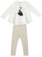 MAYORAL girls set t-shirt leggings beauty cream - 128 cm - Clothes Set
