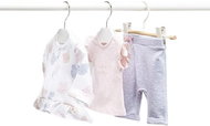 MAYORAL girls set 3pcs, sweatshirt, t-shirt KR, leggings, white/pink/gray - 75 cm - Baby Clothing Set