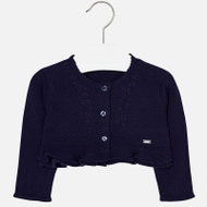 MAYORAL girls knitted bolero with embroidery - blue - Baby coat