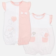 MAYORAL girls set 2pcs body with legs white, orange - 55 cm - Bodysuit for Babies