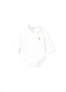 MAYORAL boy's button-up body white, blue - 55 cm - Bodysuit for Babies