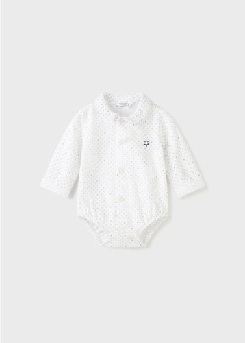 MAYORAL boy's buttoned body white, blue - 60 cm - Bodysuit for Babies - Main image