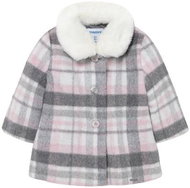 MAYORAL girls coat with fur pink - 80 cm - Baby coat