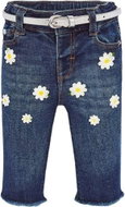MAYORAL girls jeans with belt - flowers - 92 cm - Baby trousers